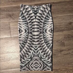 Ronny Kobo Collection Monochrome Geometric Pencil Skirt NWT